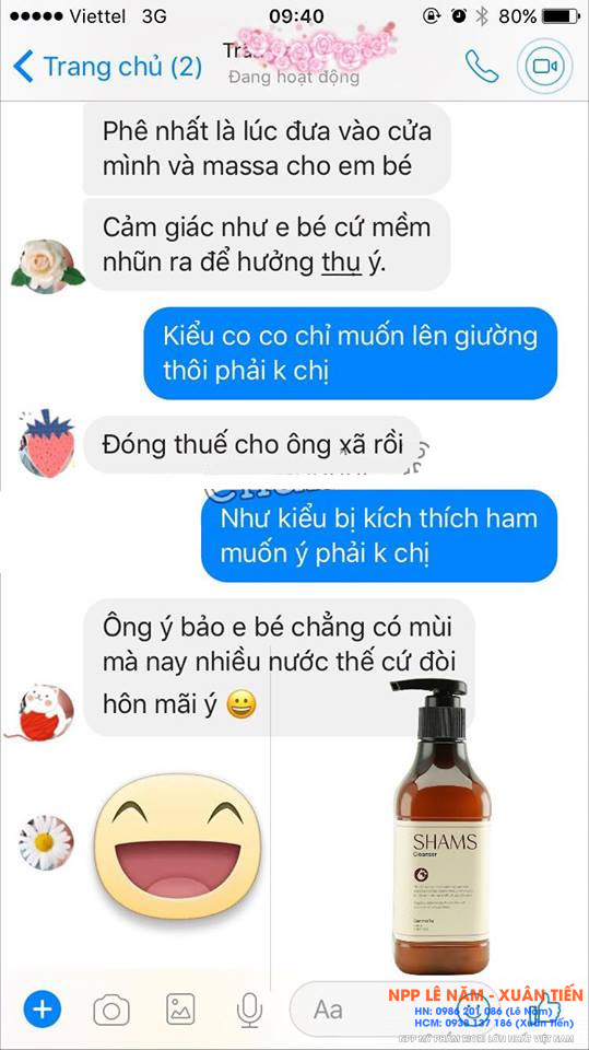 Review dung dịch vệ sinh Shams 9